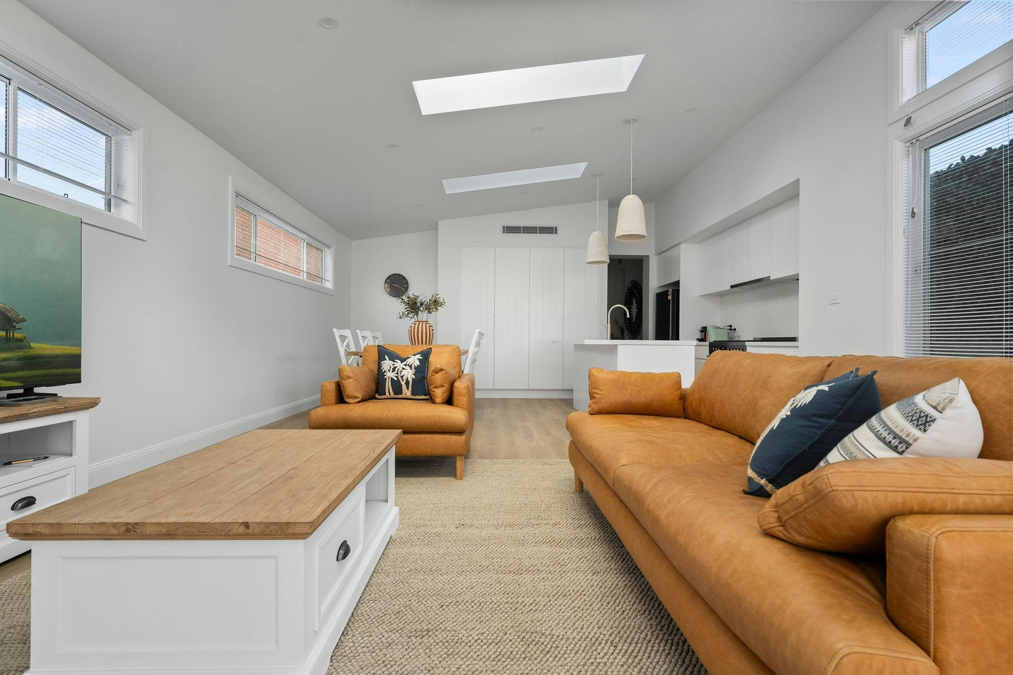 Living room at Sweet Seymour airbnb