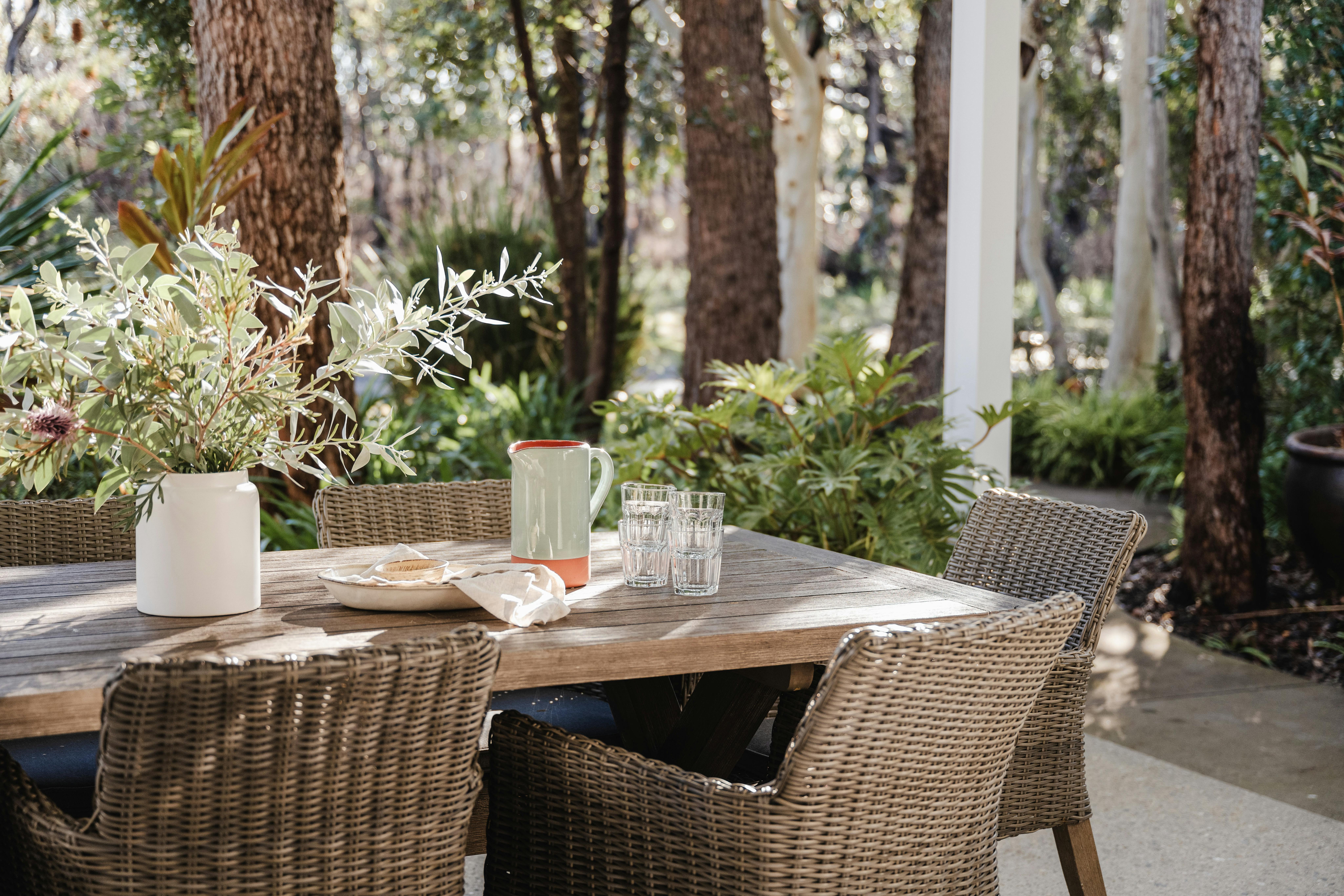 Outdoor undercover dining area
