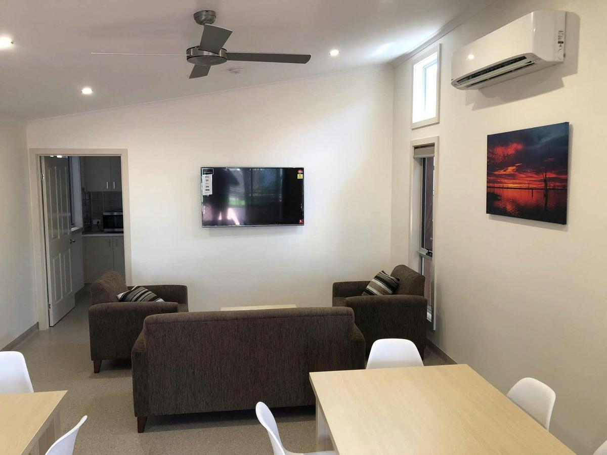 Modern camp kitchen. With Dining, lounge and well equipped large kitchen..