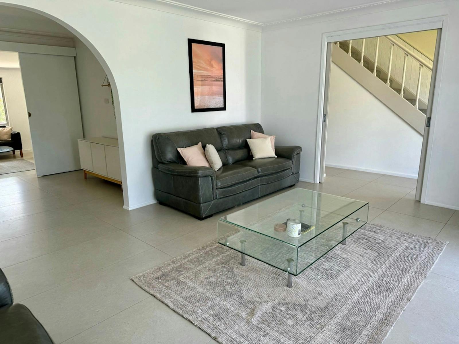 large open plan living areas with a two seater lounge