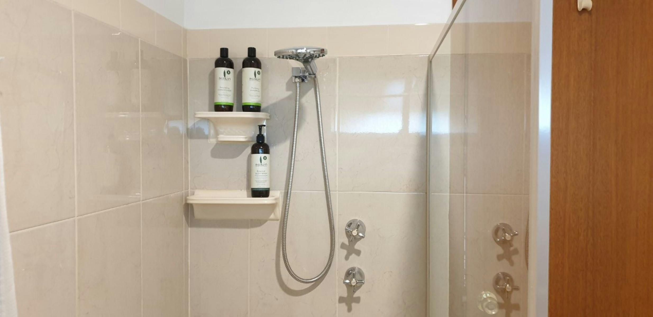 shower in bathroom