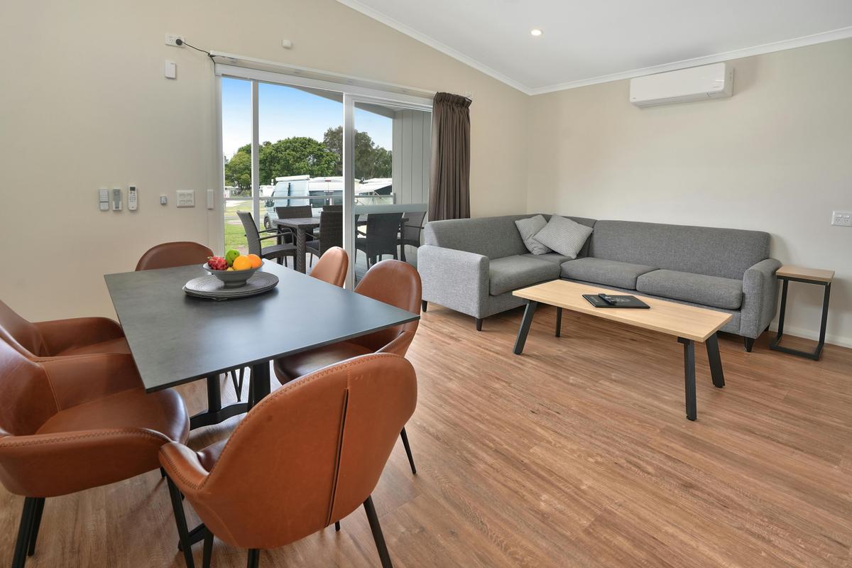 Living area in three bedroom inclusive cabin