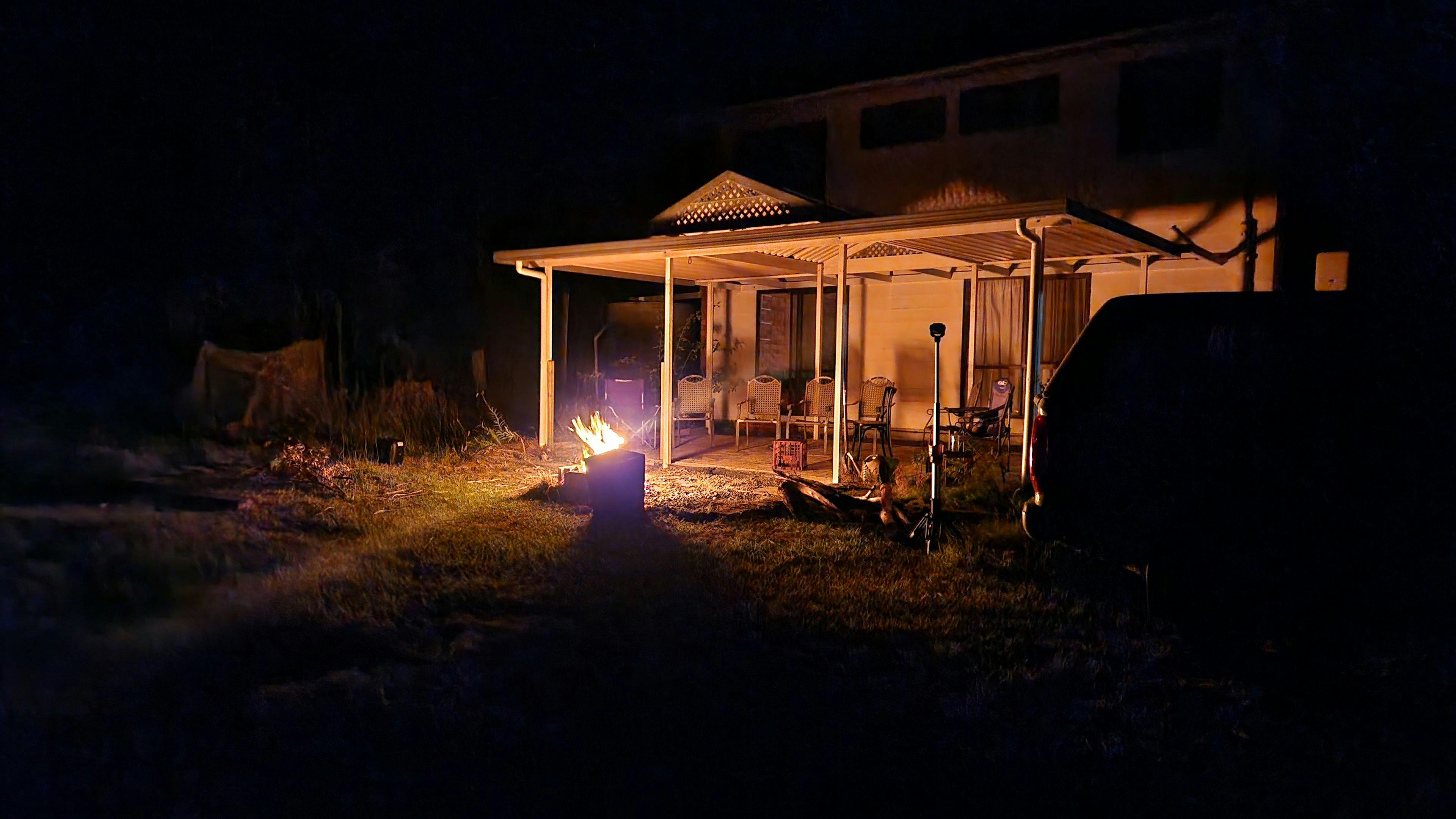 Fires are permitted IF the local fire rating permits. Please keep it small and under control at all times. Feel free to use the outdoor pergola.