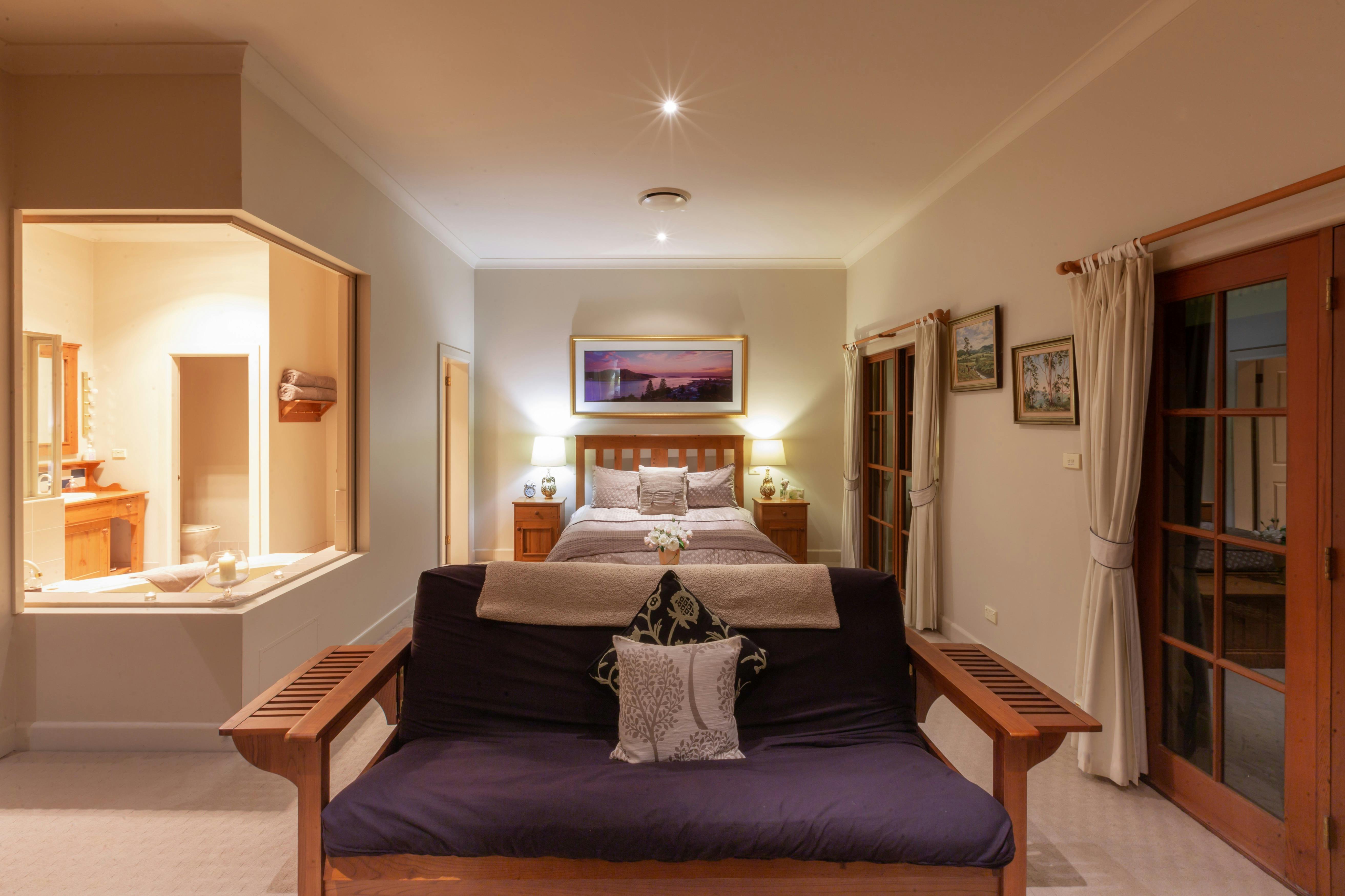 Room layout from fireplace