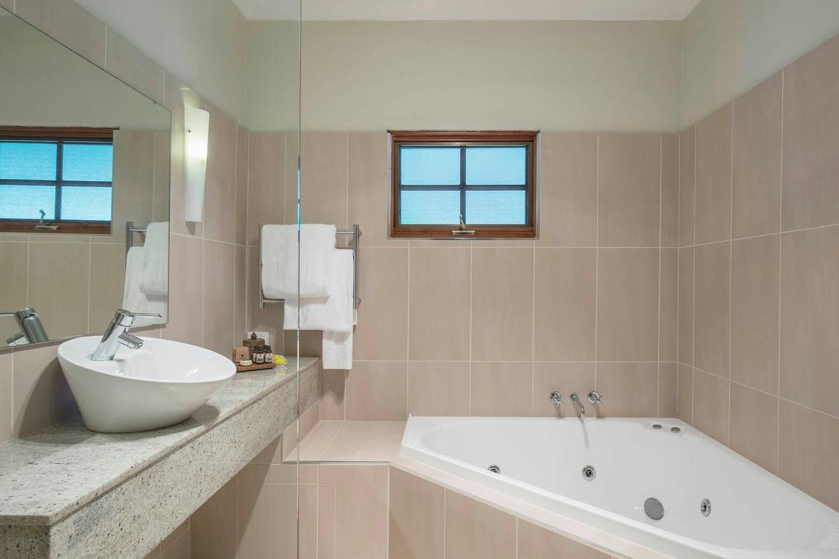 Bathroom with spa bath