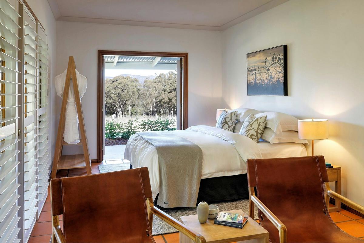 Downstairs bedroom with sitting area