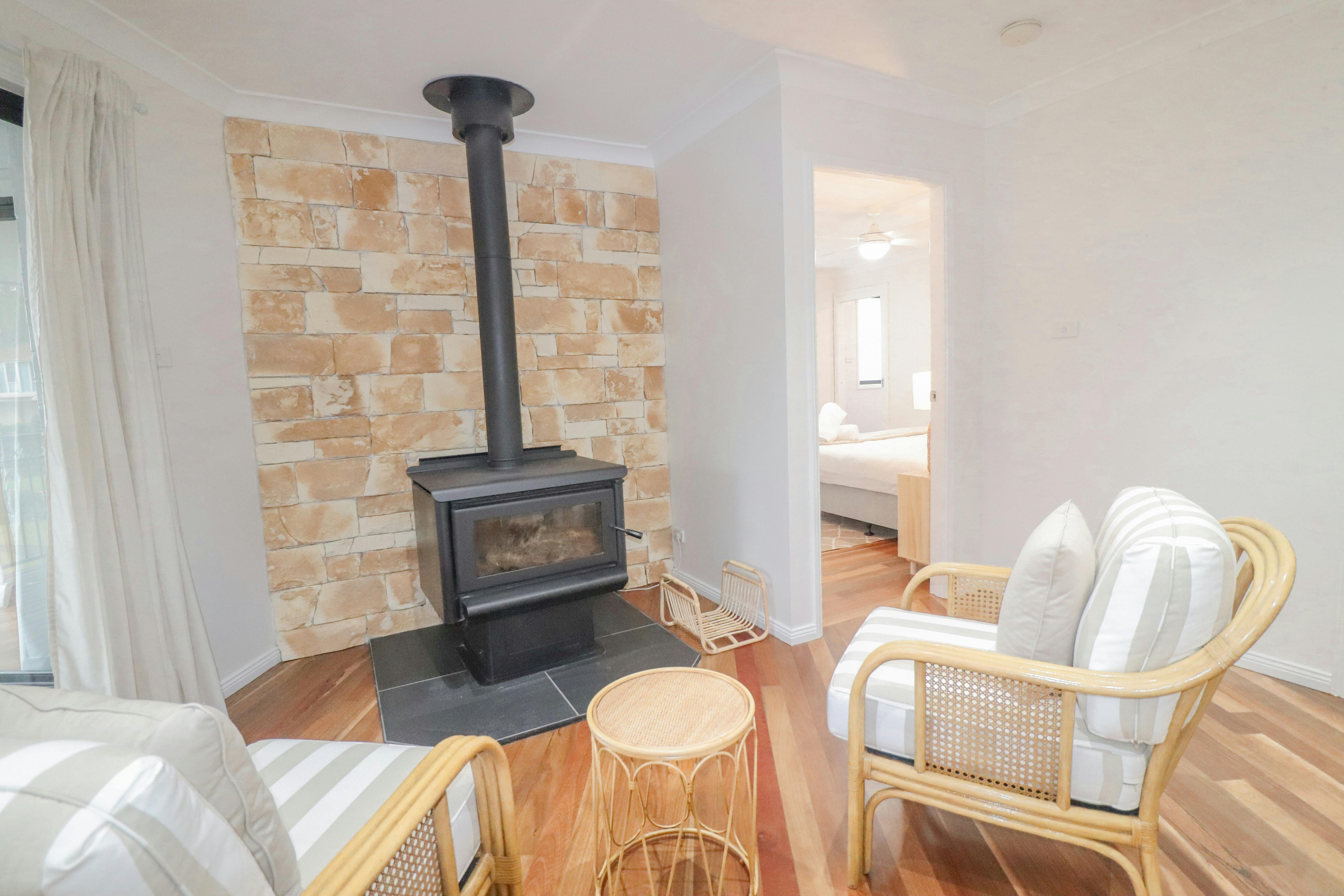 sit around the beautiful fireplace on a winter night