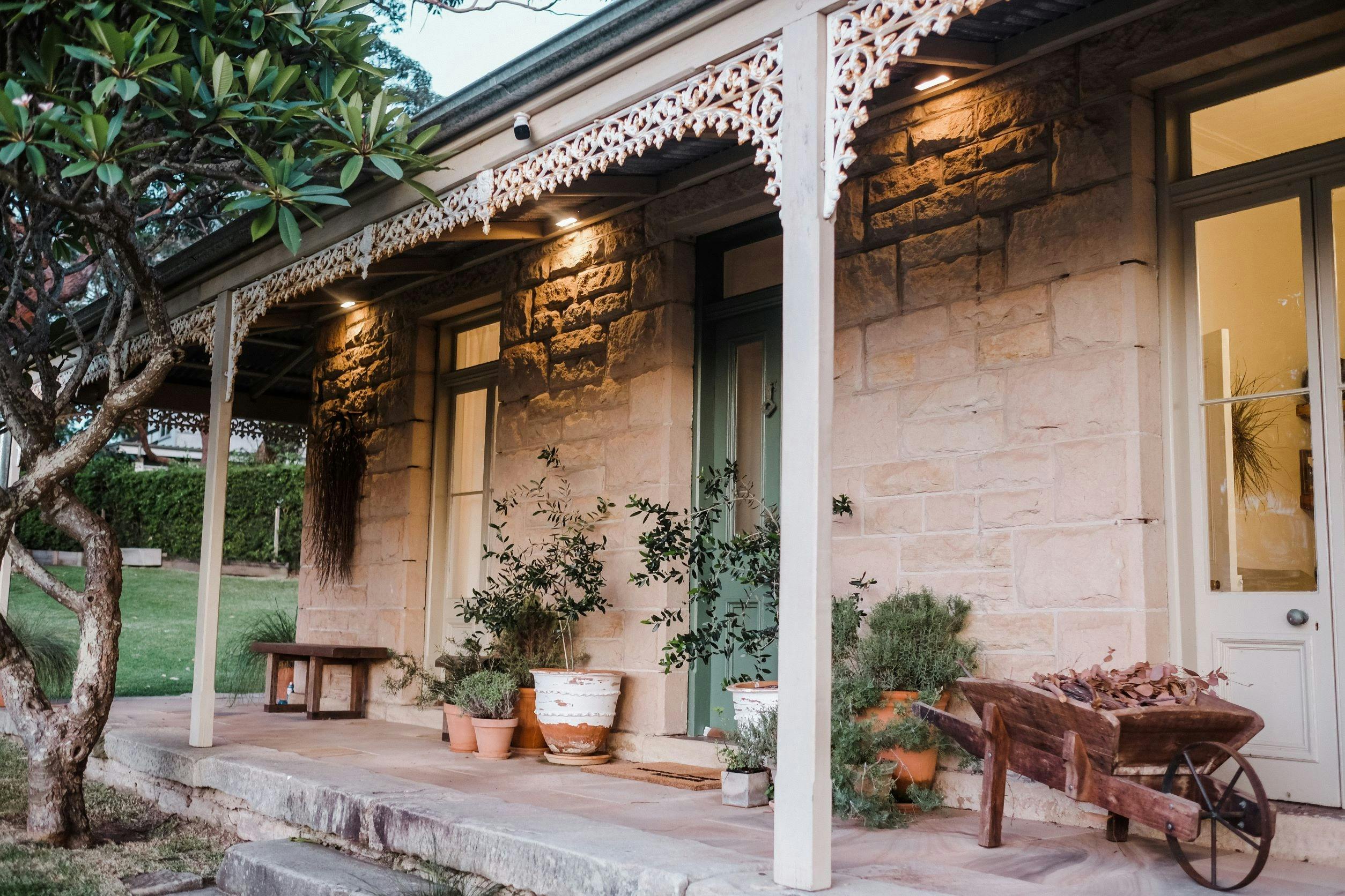 Front verandah in the evening