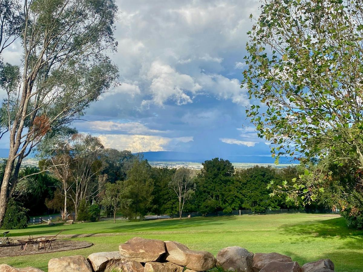 view over paddock towards Bathurst