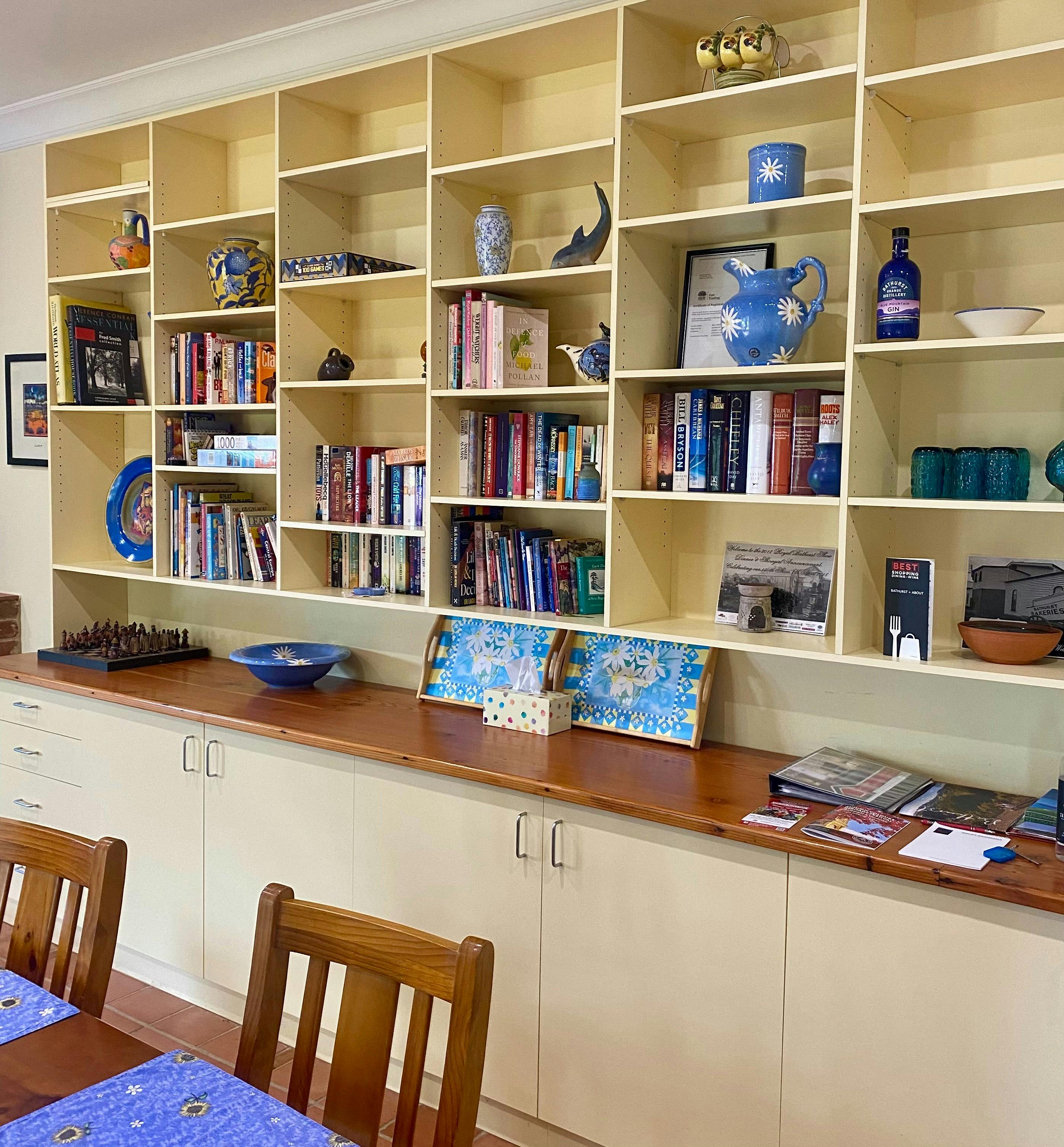 Library of books and games