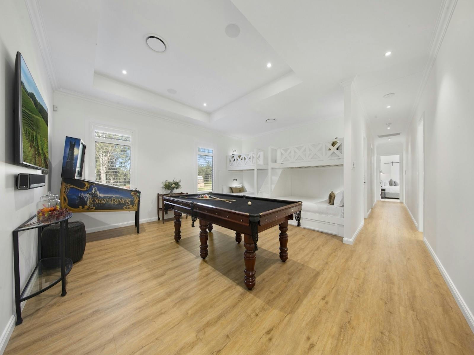 Pool Table and Bunk Beds
