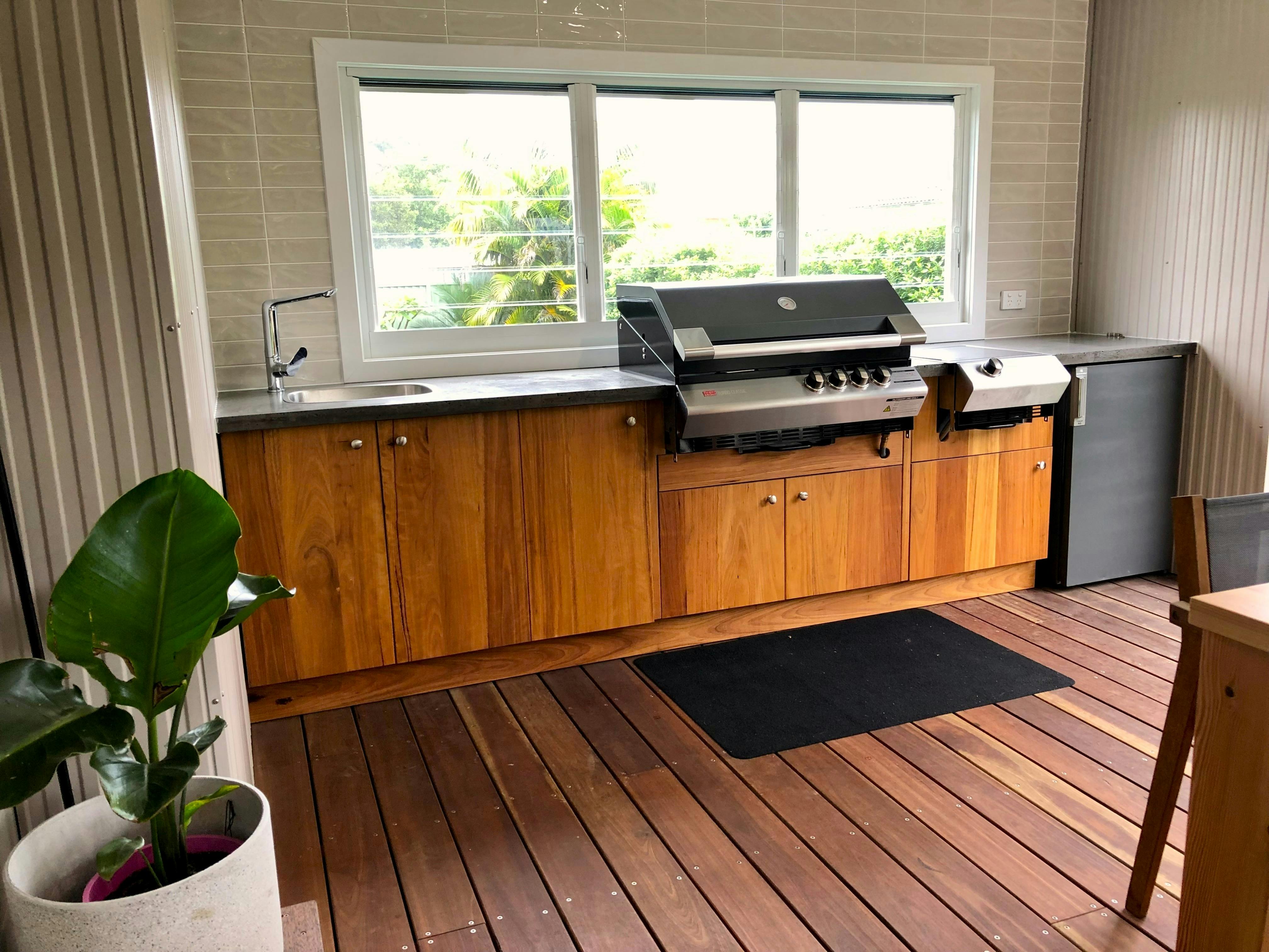 Outdoor kitchen BBQ area