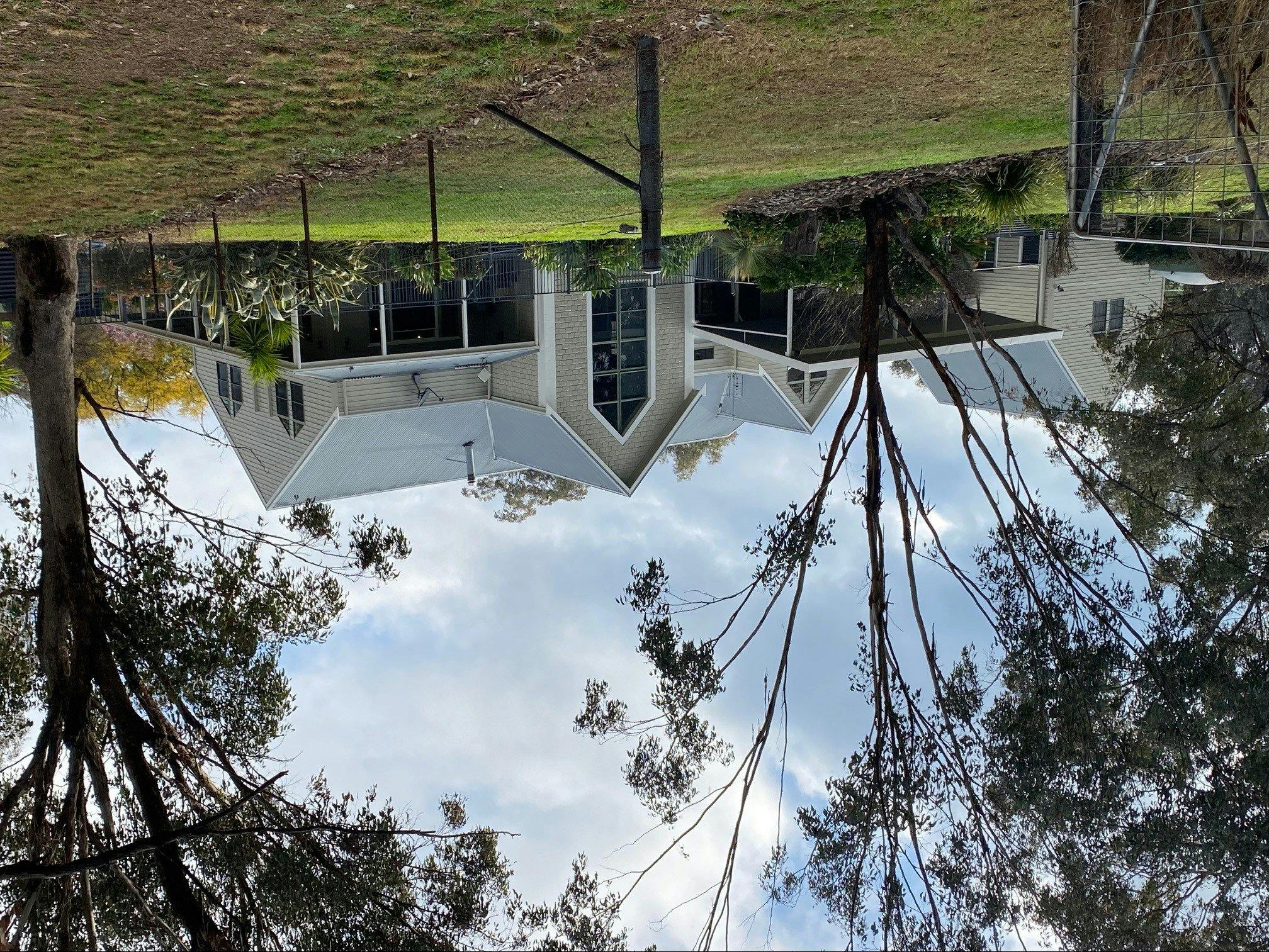 The back of the house looking back from the paddock.