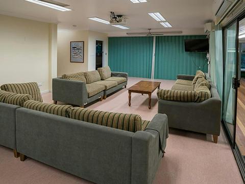 Lounge room in Swamp House, Bundjalung National Park. Photo: J Spencer/OEH
