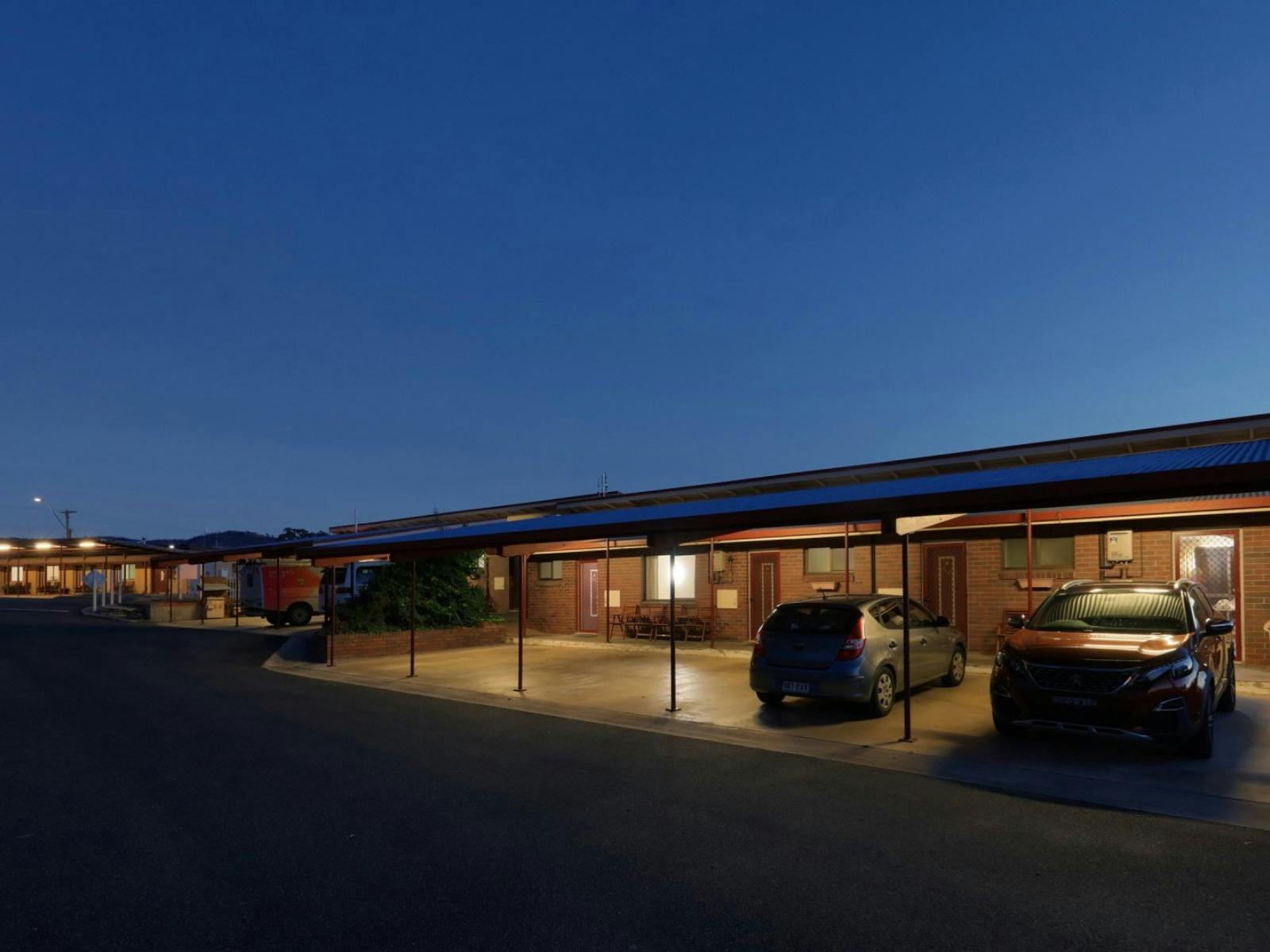 Full undercover parking at front of rooms