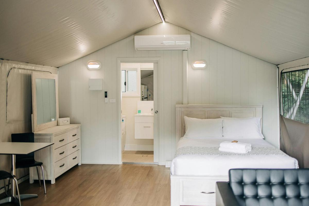 Swansea Lakeside Holiday Park Safari tent interior