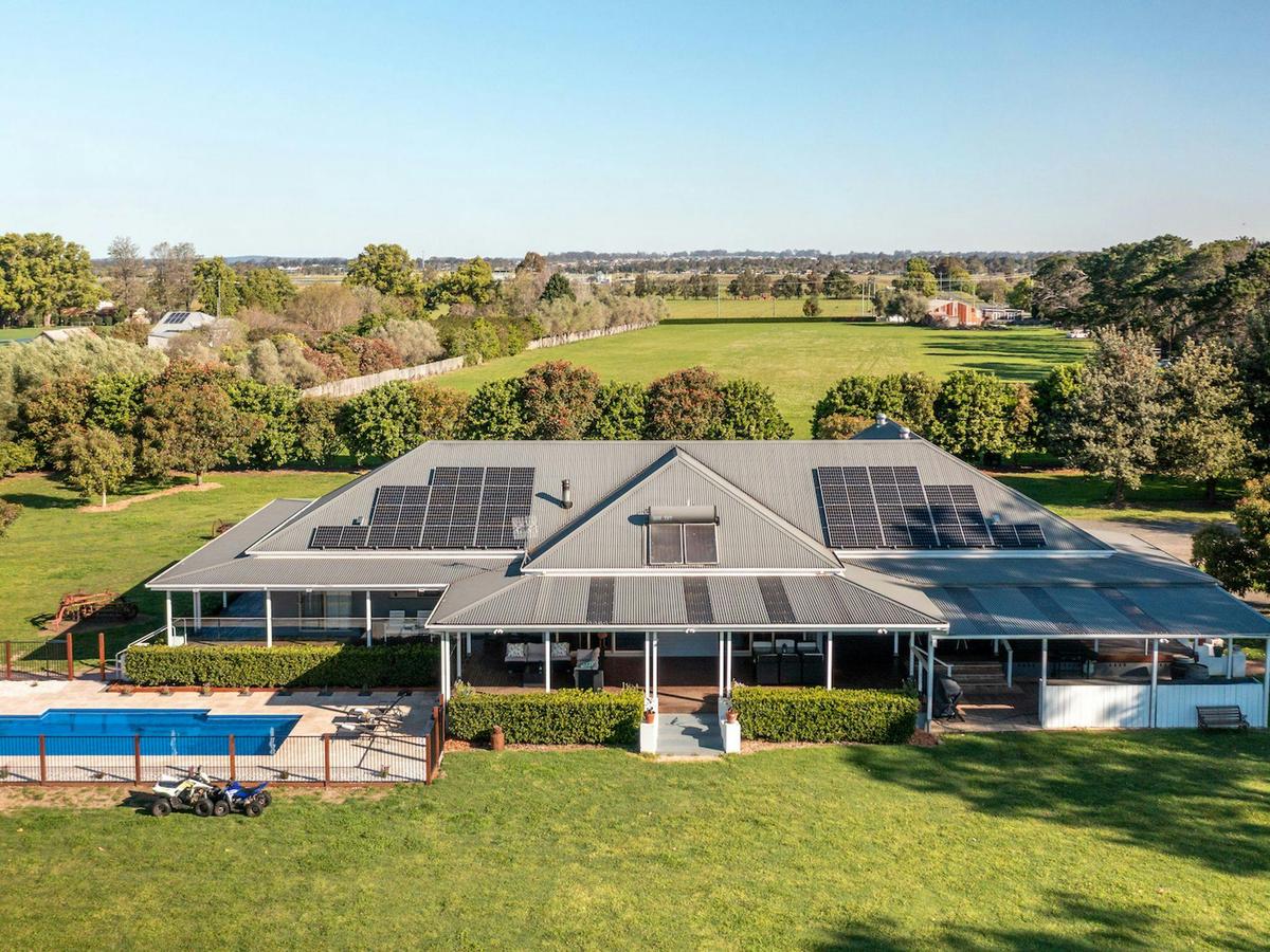 Aerial shot of the estate