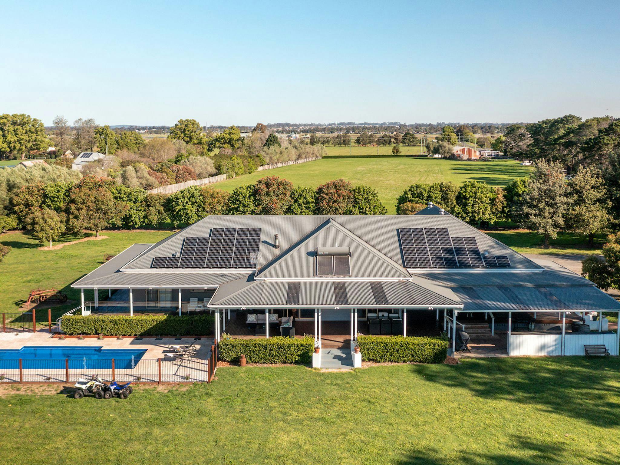 Aerial shot of the estate