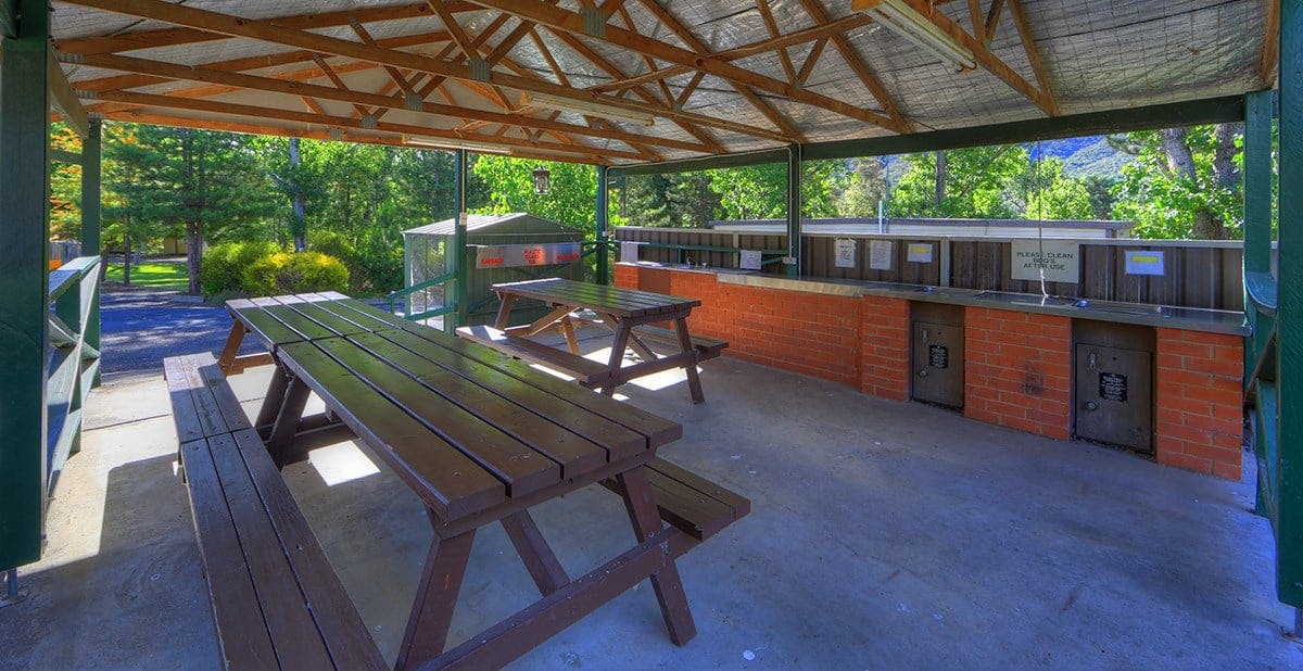 Undercover barbecue area