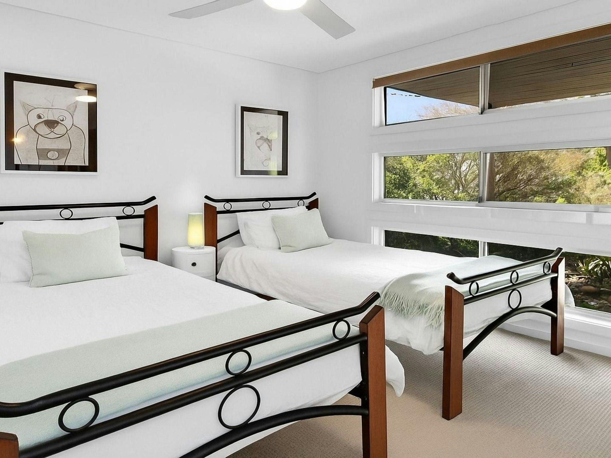 The Art House | Bedroom 4 | King singles | Ceiling fan | Heater