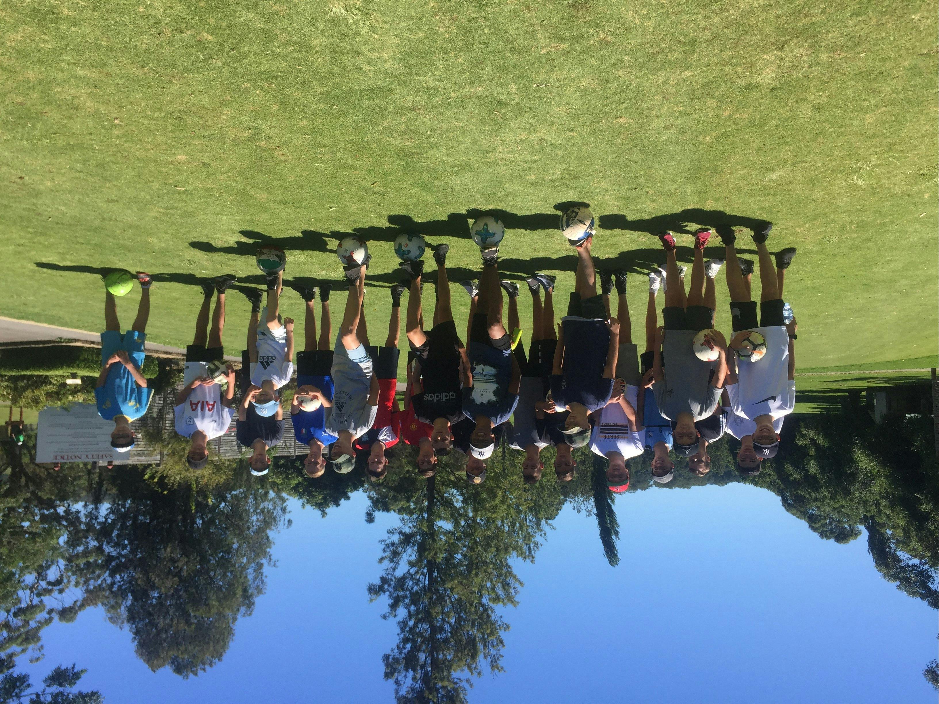 Soccer Club Pre season get together. Parents on verandah area enjoying a drink.
