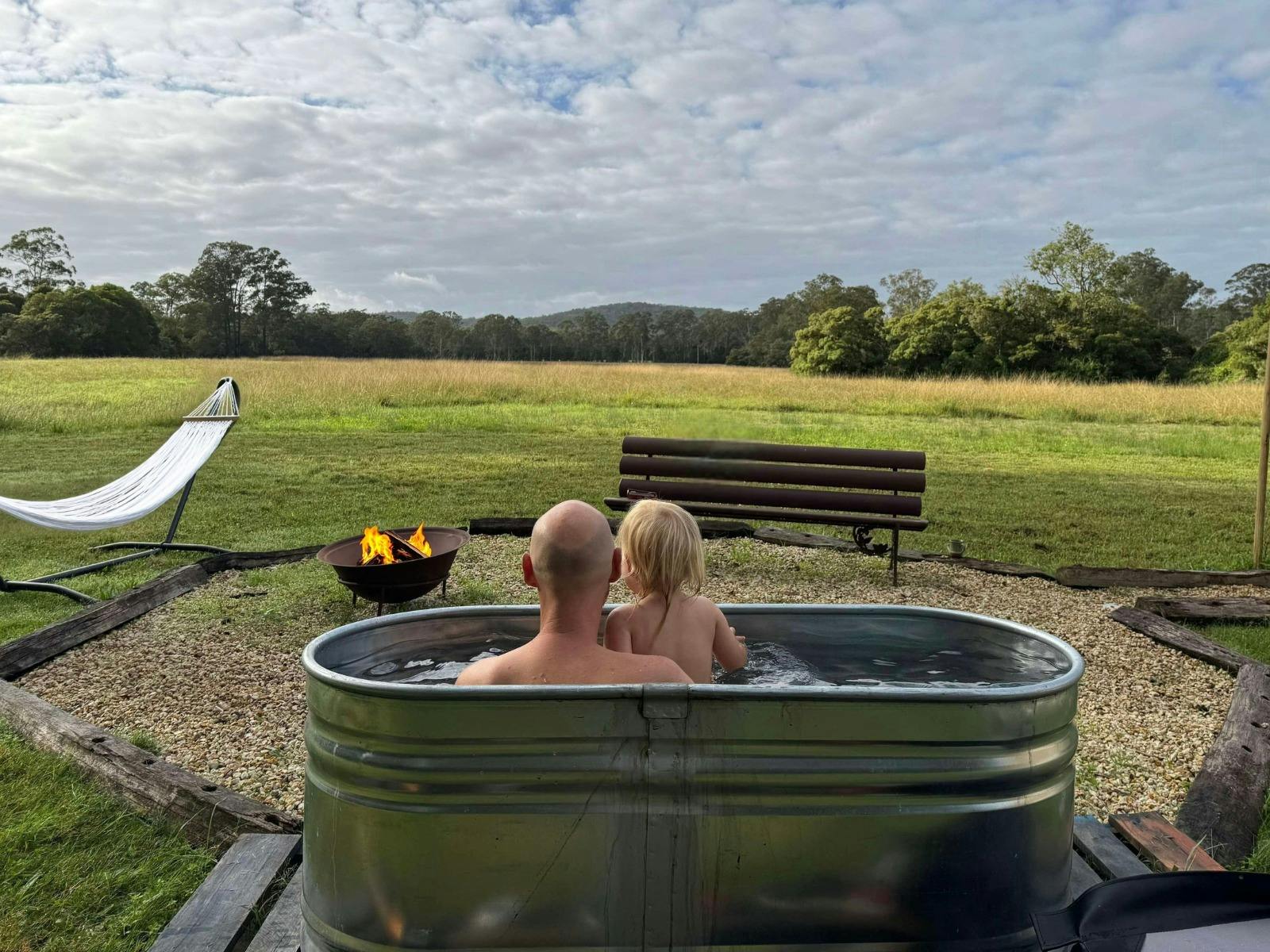 Enjoy our wood-fired hot tub