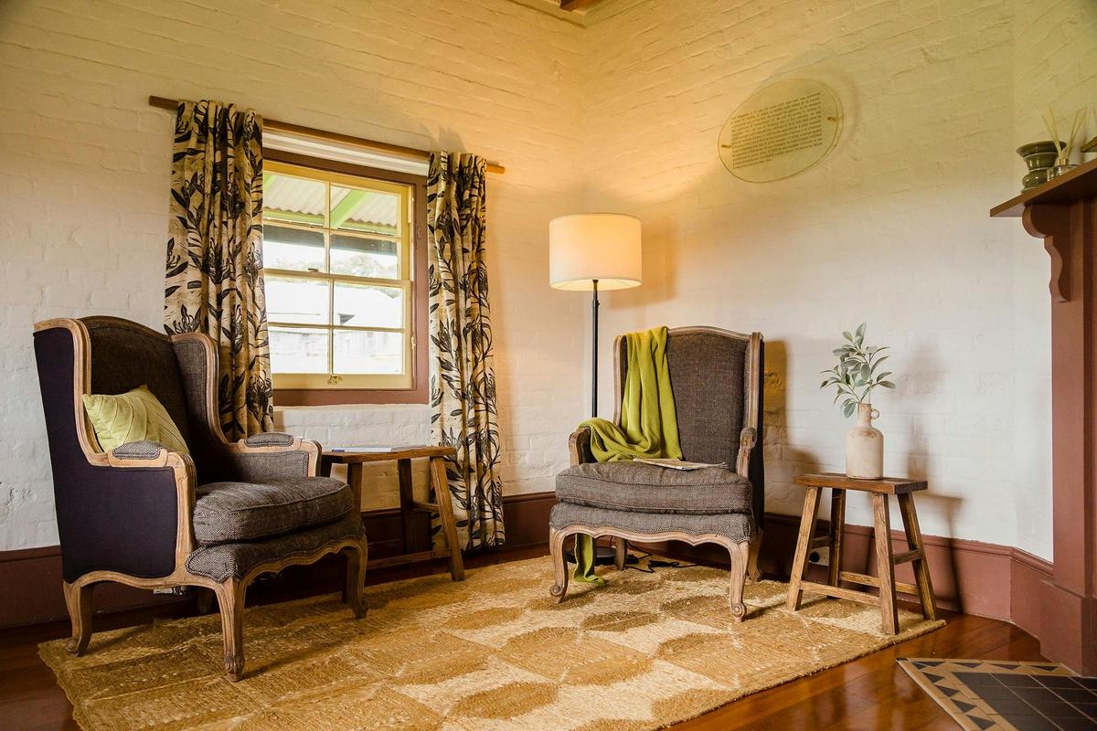 Our Waggoner suite offers your own private living area with the warmth of a fireplace.