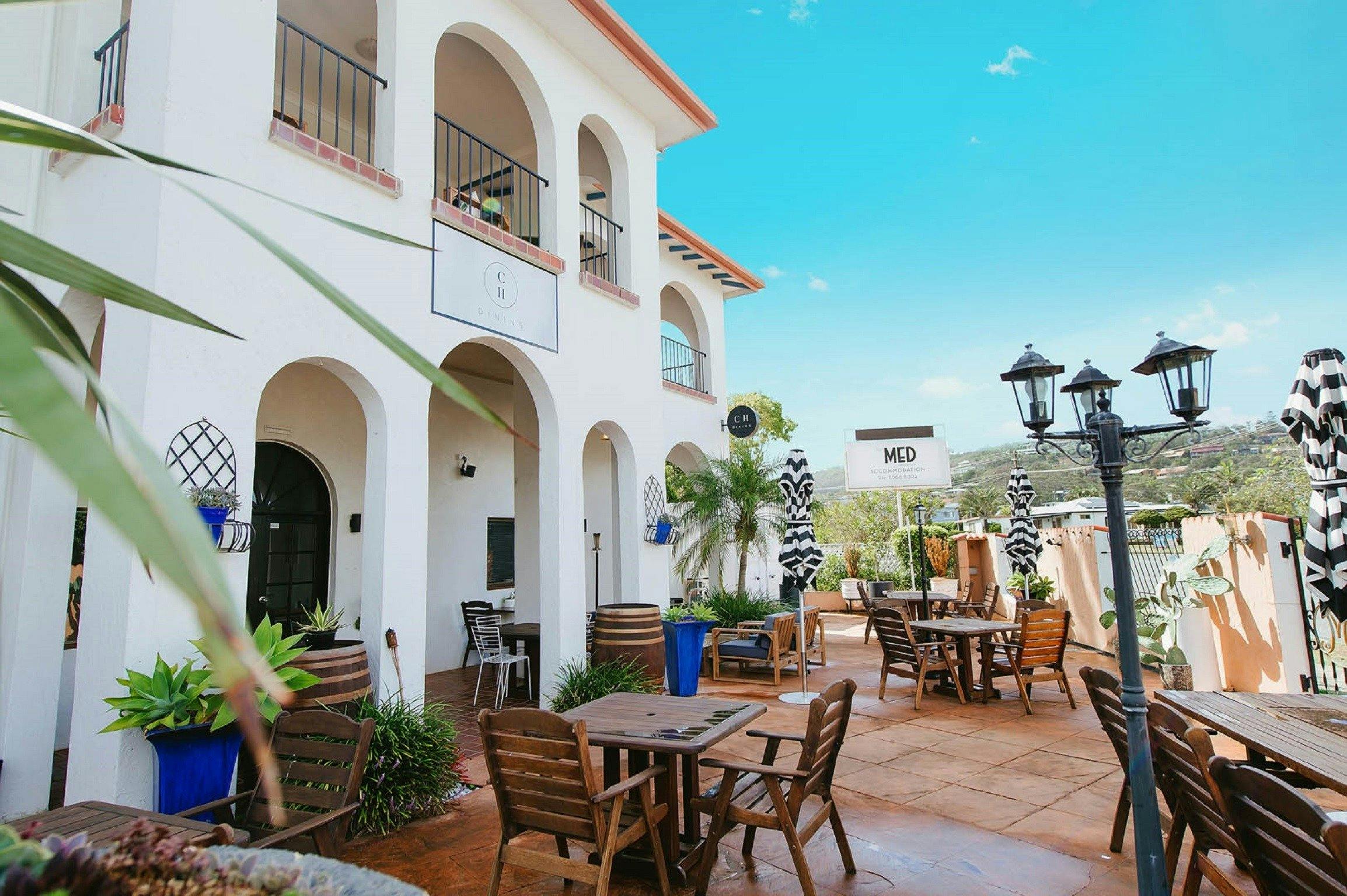 The Med Crescent Head Outside