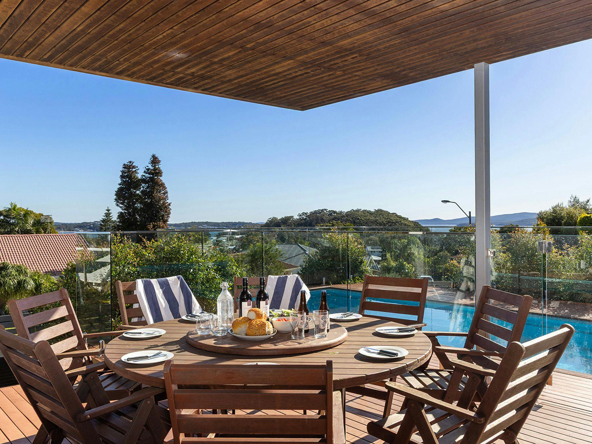 Outdoor entertaining deck | Swimming Pool | Downstairs