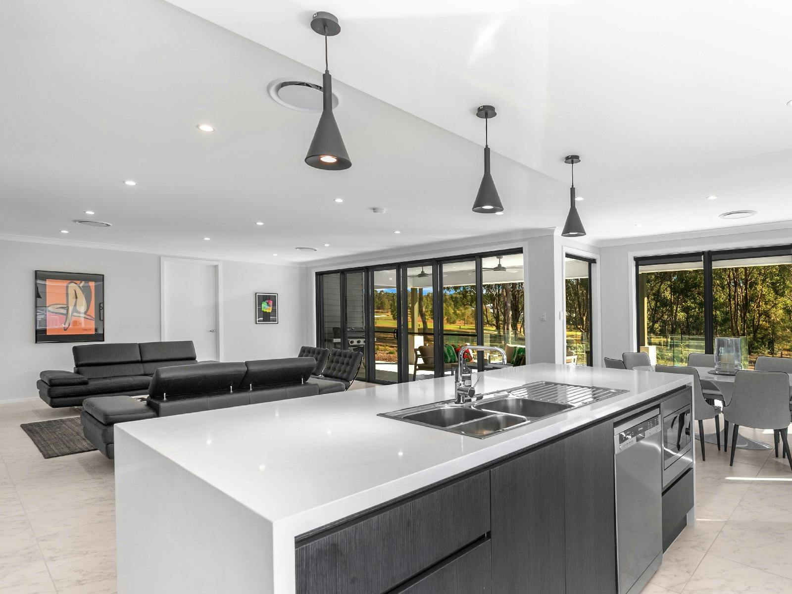 The Residence kitchen area and dining area