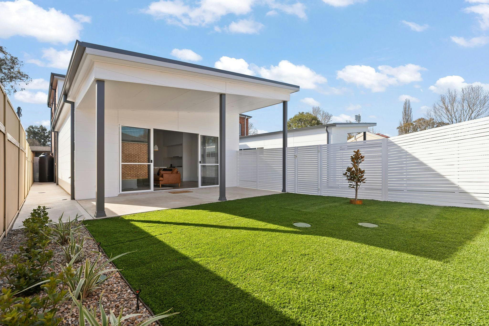 Backyard view at stunning seymour airbnb in bathurst