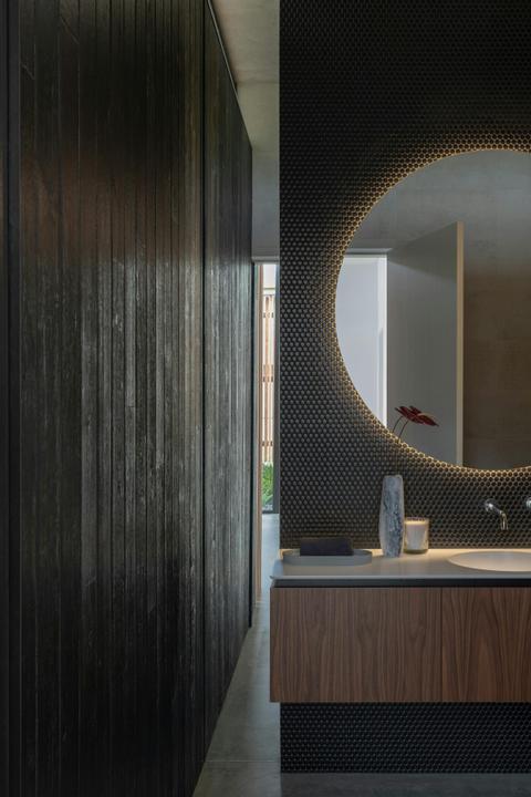 the elegant bathroom