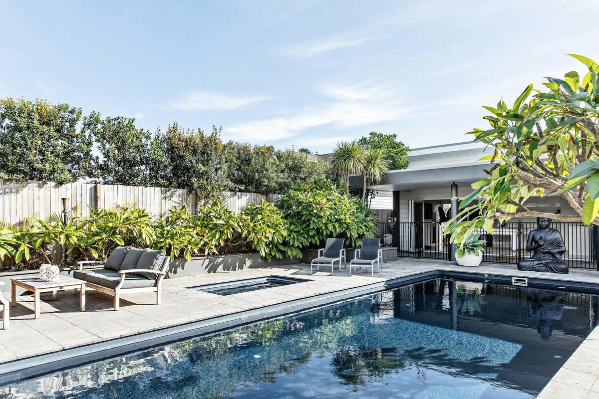 Saltwater pool and heated spa