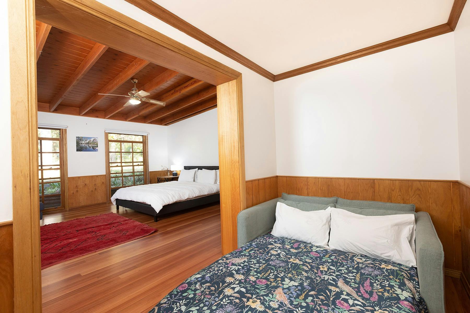 King Size bedroom with second bed in adjacent room