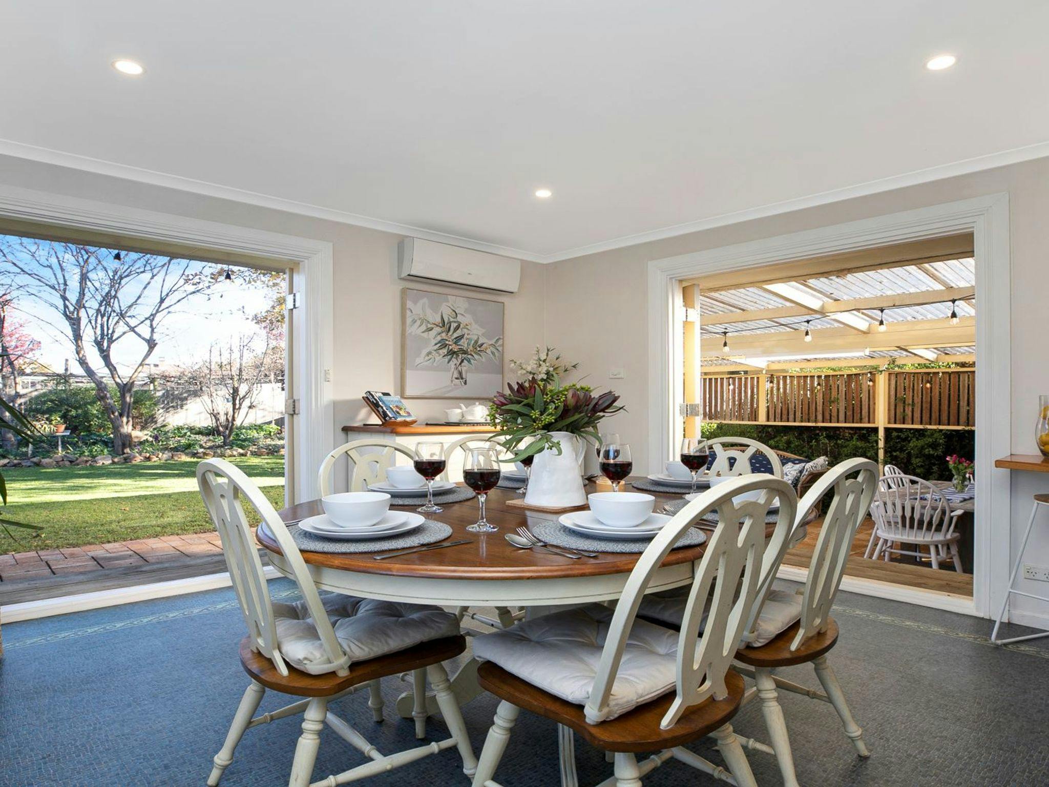 Dining room opens to outdoor entertaining area