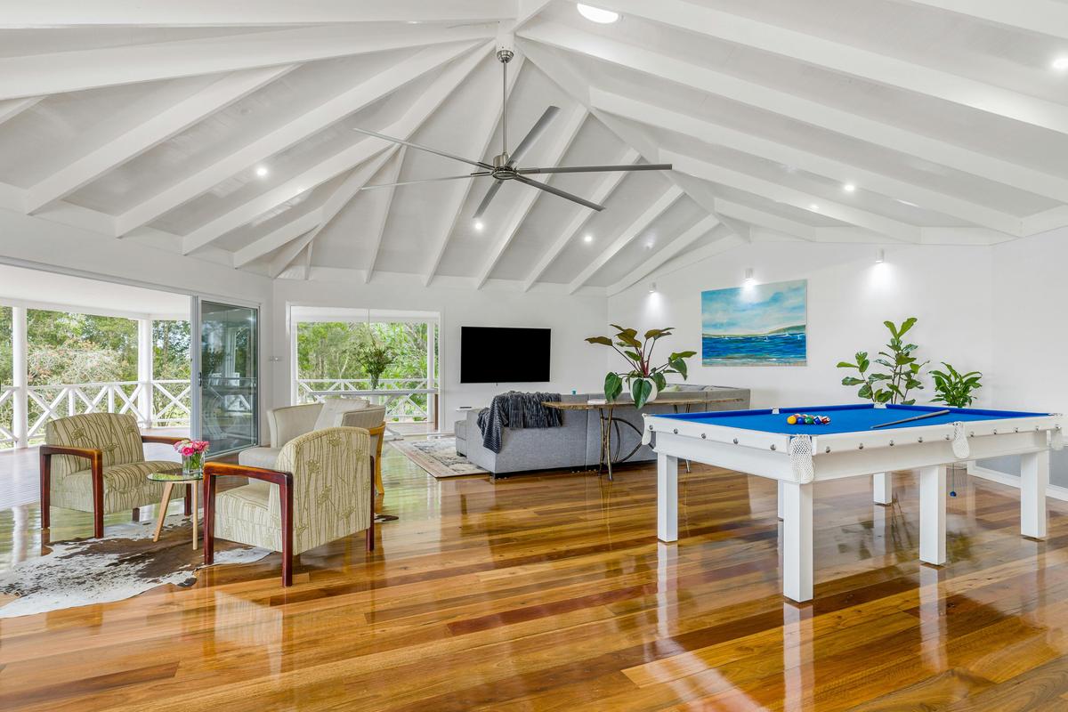 Main lounge room with pool table.