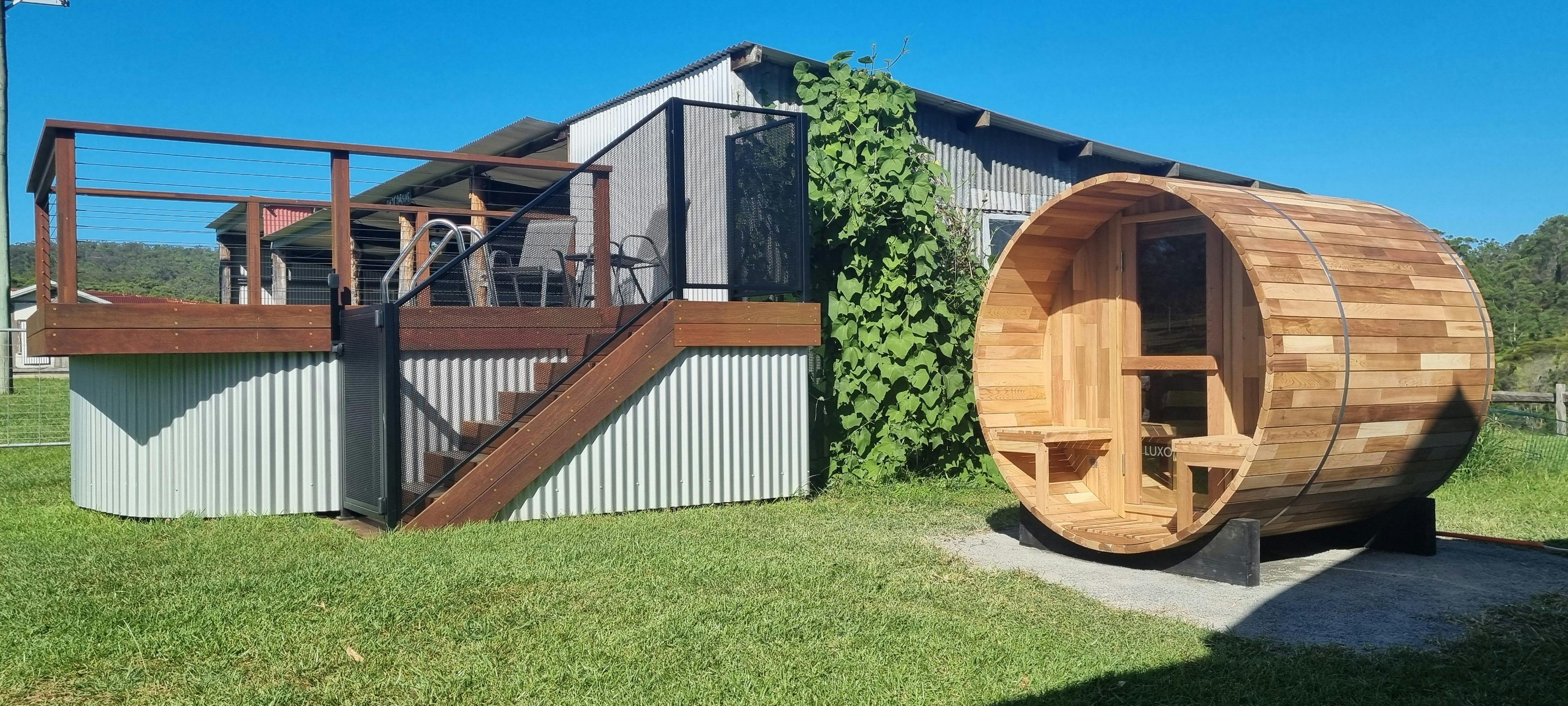 Plunge Pool & Red Cedar Barrel Sauna