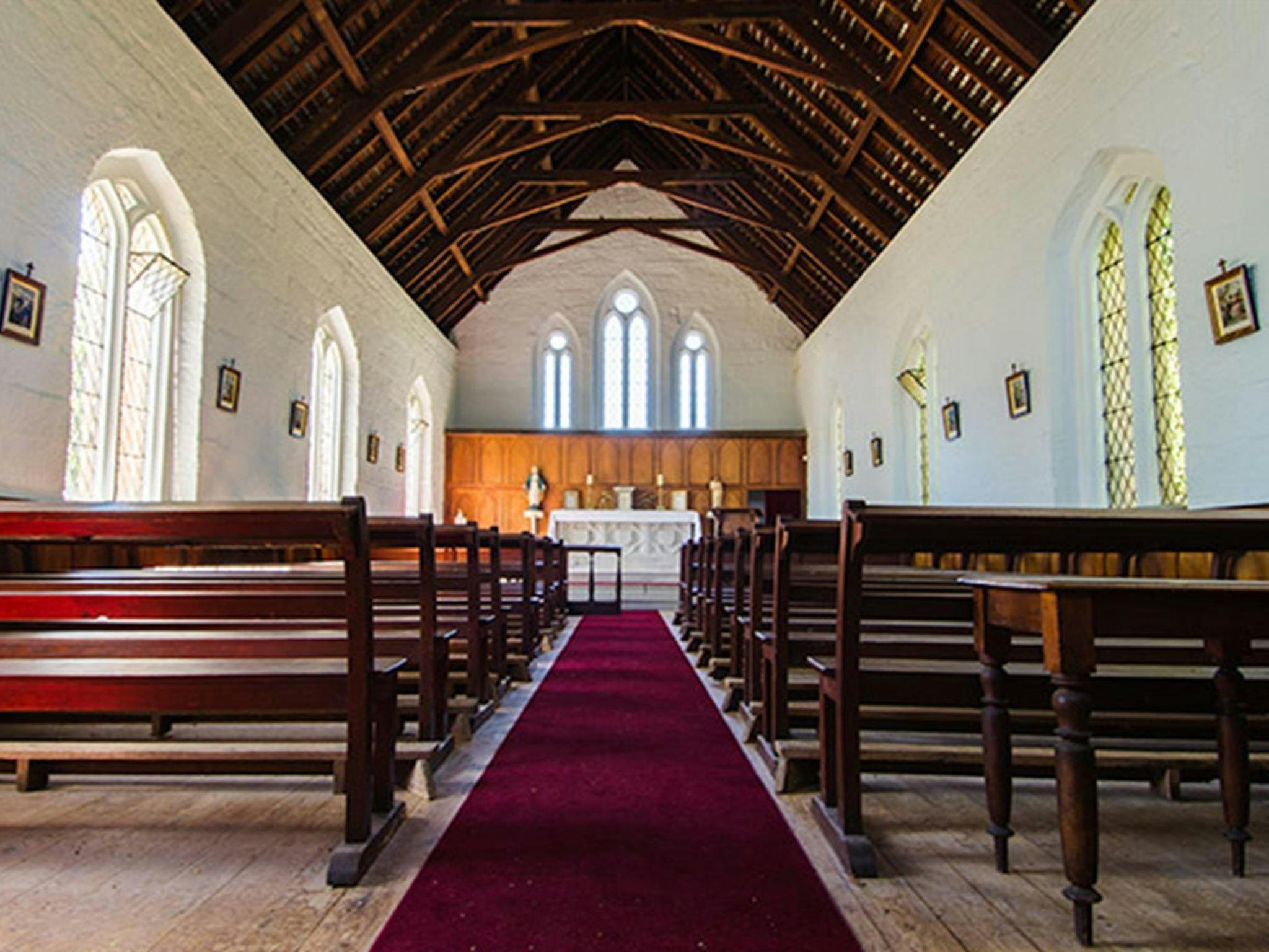 Former St Bernards Church aisle, Hartley Historic Site. Photo: John Spencer