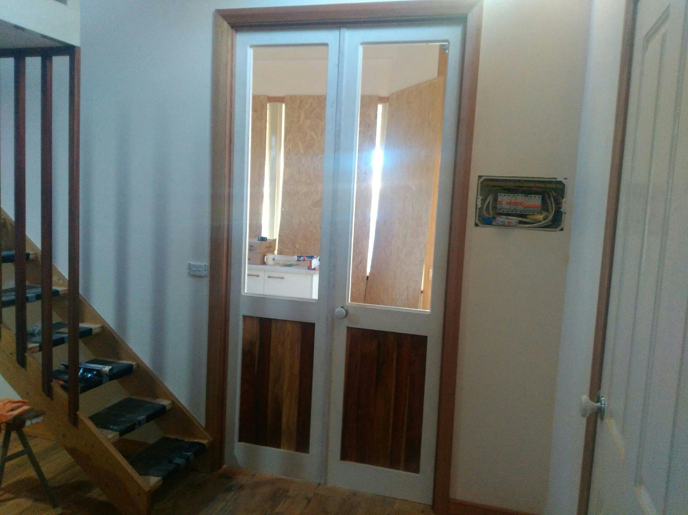 Beautiful doors built by the builder.