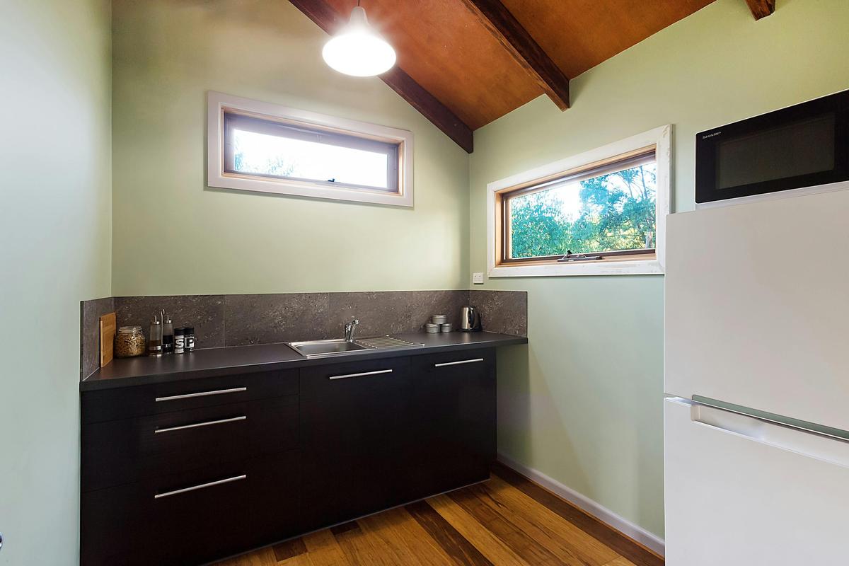 Kitchen inside Melaleuca Safari Tent