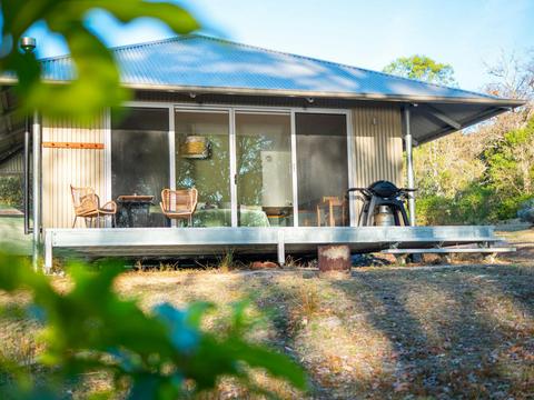 Private deck on Samphire Eco-cabin