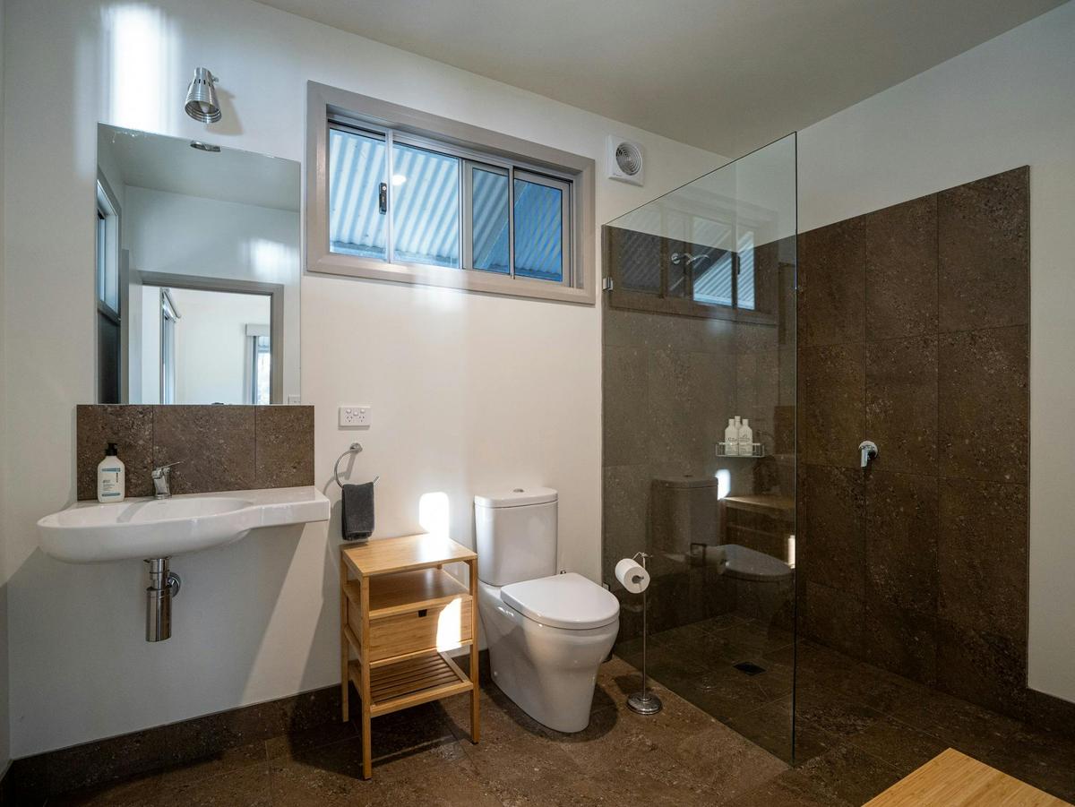 Bathroom inside Samphire Eco-cabin