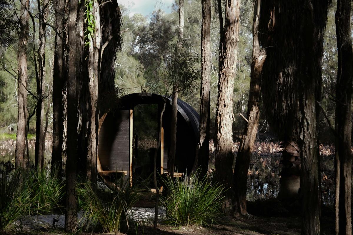 Our barrel sauna is available for exclusive use of our in house guests