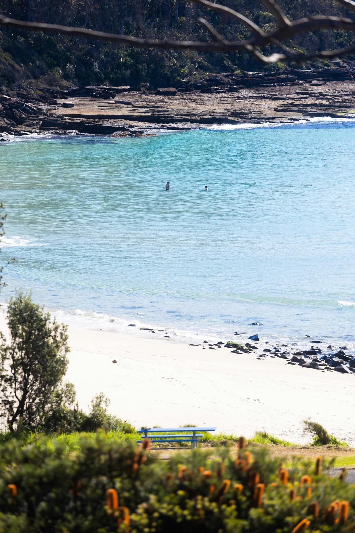 Swimming at Bawley Beach. 100 miles away