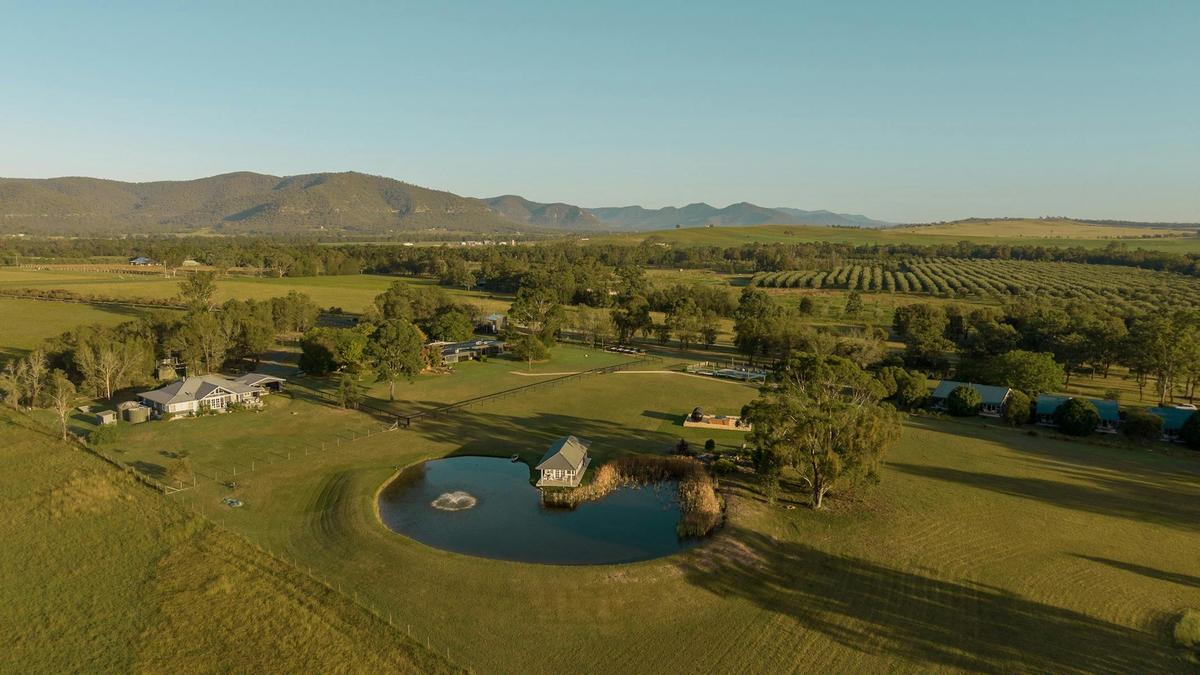 Aerial view of The Wellness Farm Hunter Valley