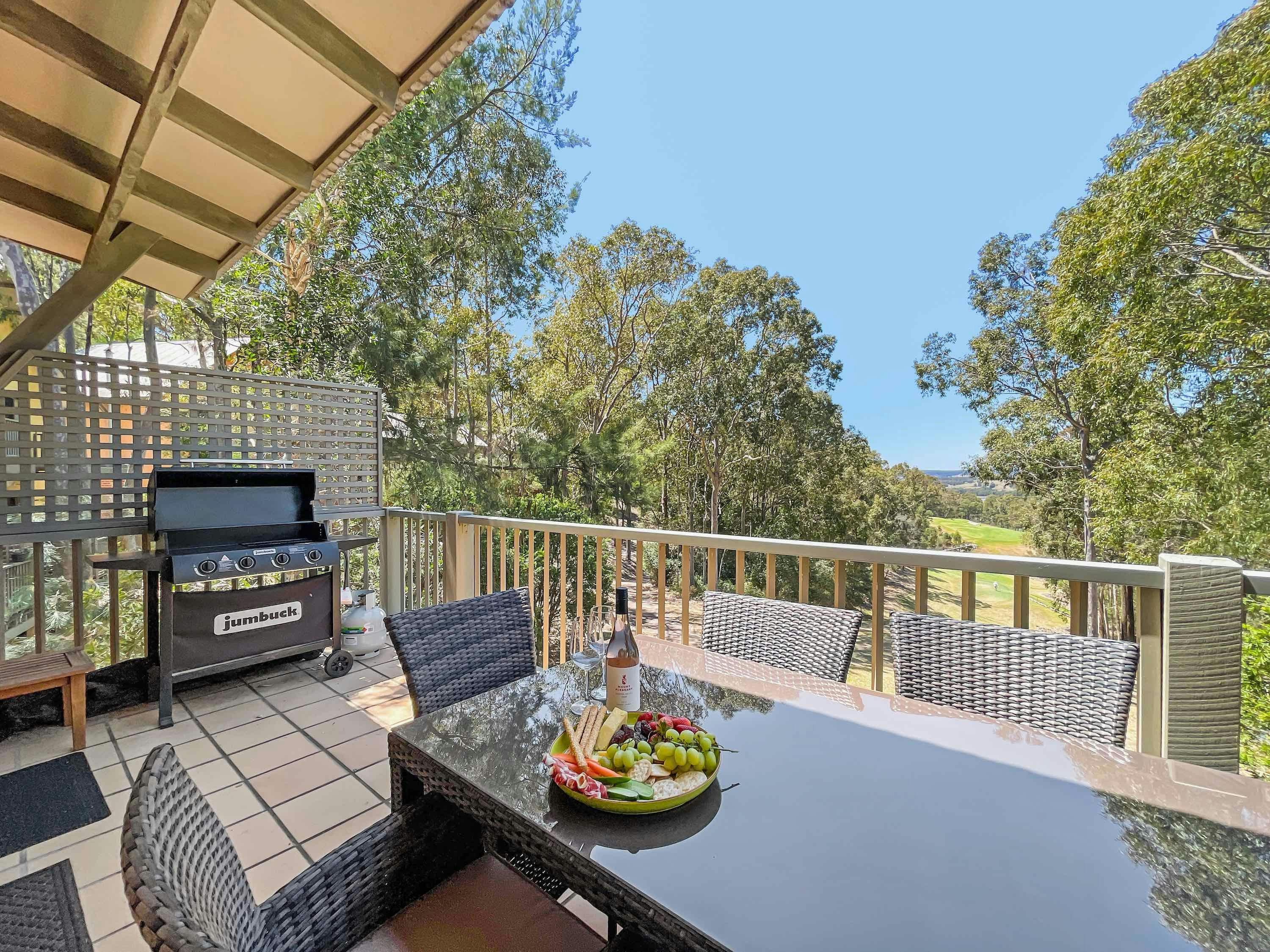 Outdoor dining and gas BBQ