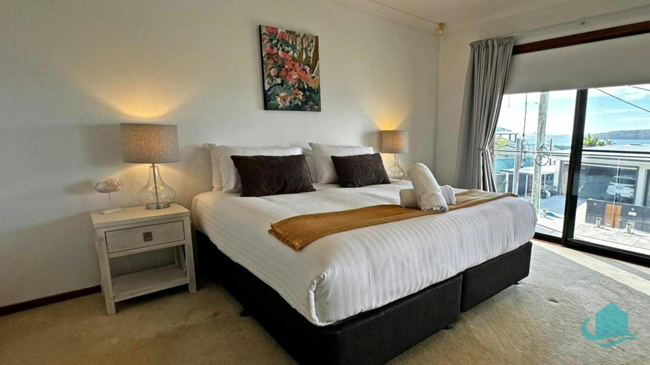 King bed in master bedroom