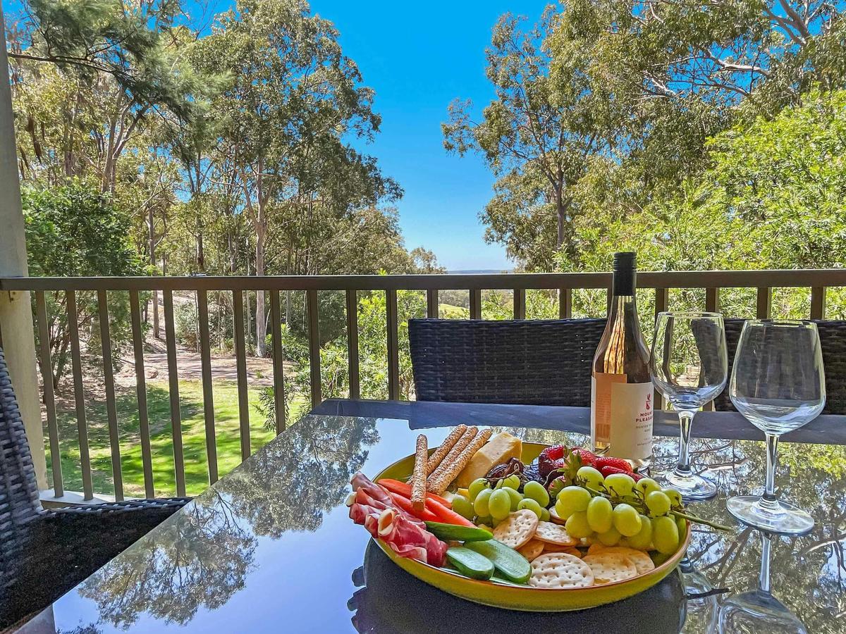 Outdoor dining and view