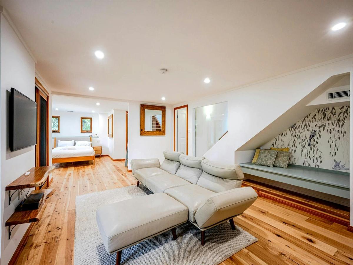 Spacious open-plan living area with a modern design