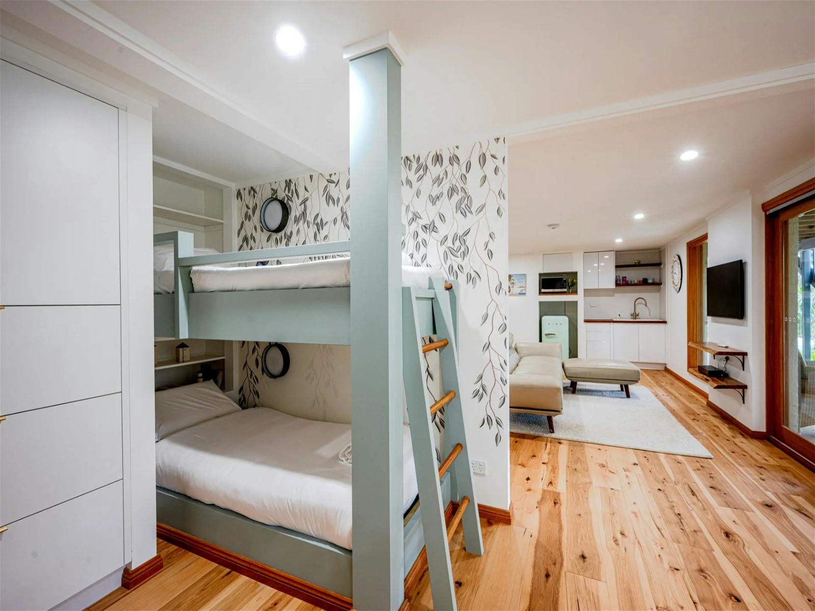 Cozy bunk bedroom with comfortable accommodations